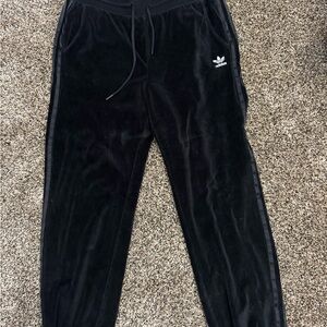 Adidas Black Velour Joggers